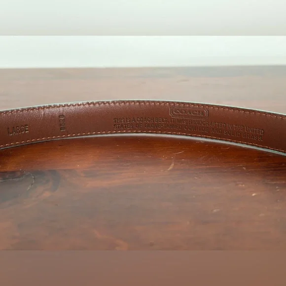 Vintage Coach, Classic Leather Belt - Picture 2 of 5